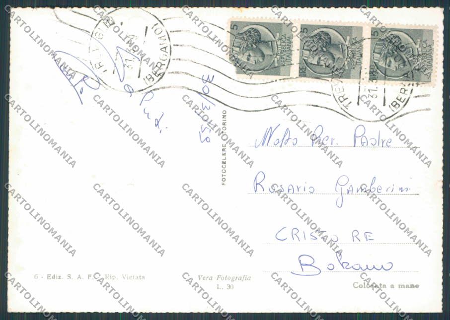 Bergamo Caravaggio Santuario foto FG cartolina BB3181 – retro