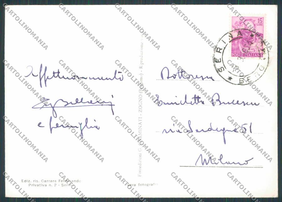 Bergamo Serina Panorama foto FG cartolina BB3184 – retro