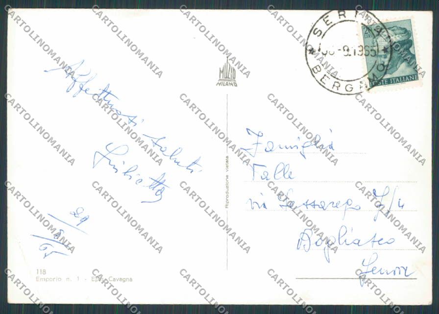 Bergamo Serina Panorama foto FG cartolina BB3185 – retro