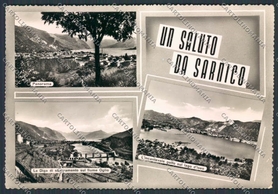 Bergamo Sarnico saluti da Diga PIEGHINA foto FG cartolina BB3208 – fronte
