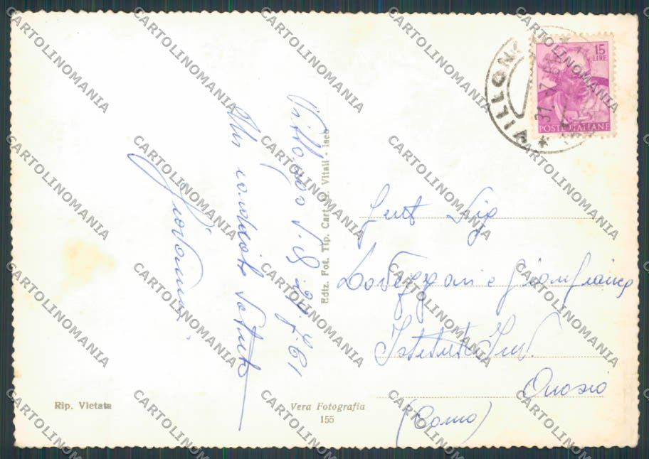 Bergamo Sarnico saluti da Diga PIEGHINA foto FG cartolina BB3208 – retro