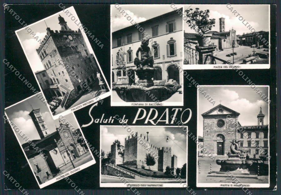 Prato Città saluti da Vedutine foto FG cartolina BB3224 – fronte