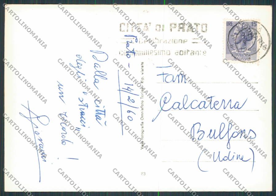 Prato Città Vedutine foto FG cartolina BB3226 – retro