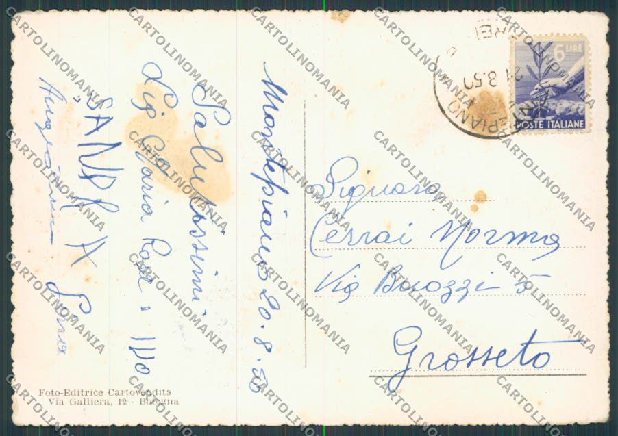 Prato Montepiano Panorama MACCHIA FG cartolina BB3253 – retro