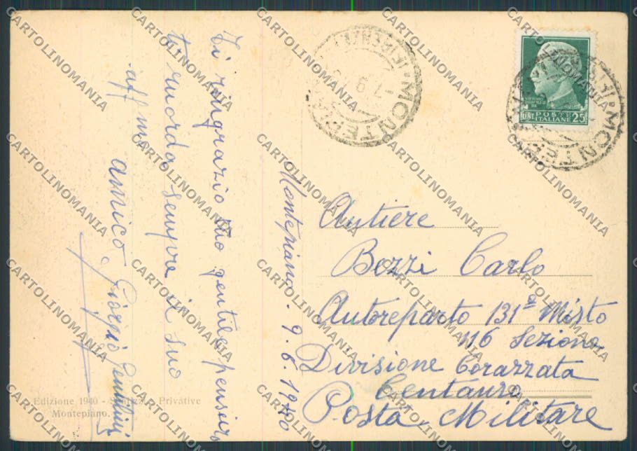 Prato Montepiano Chiesa della Badia FG cartolina BB3259 – retro