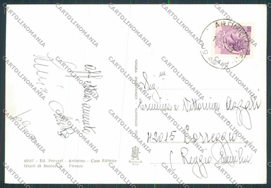 Prato Artimino Villa Medicea foto FG cartolina BB3278 – retro