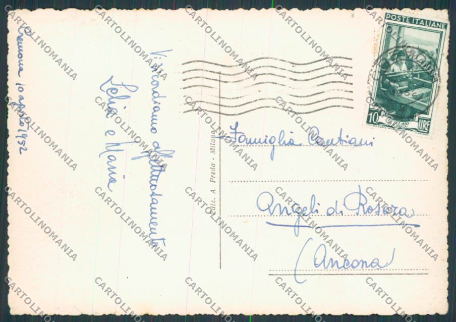 Cremona Città PIEGHINE FG cartolina BB3286 – retro