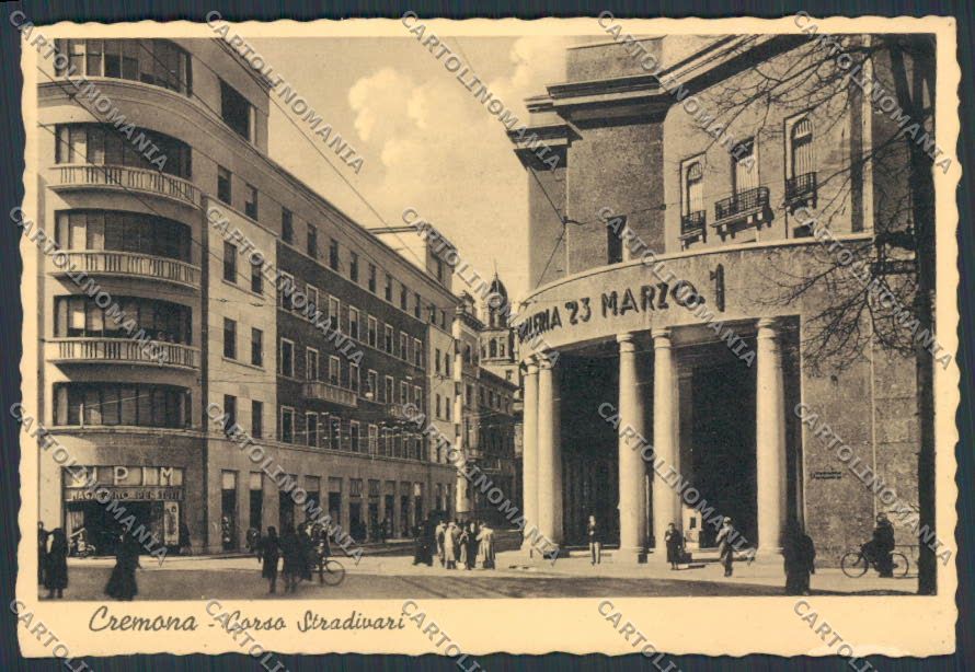 Cremona Città Corso Stradivari Fascismo FG cartolina BB3294 – fronte
