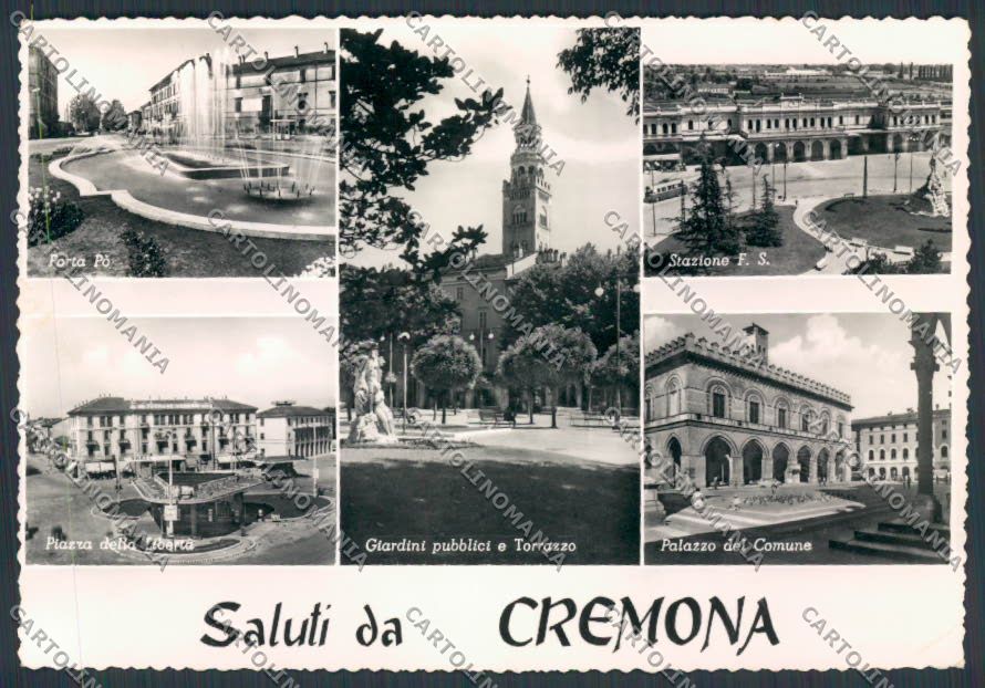 Cremona Città Vedutine saluti da foto FG cartolina BB3324 – fronte