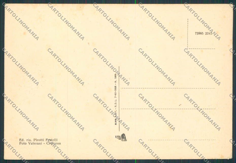Cremona Sospiro Via Principale FG cartolina BB3345 – retro