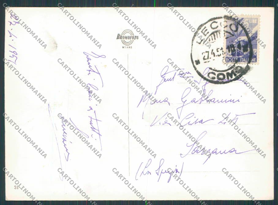 Lecco Città il Porto foto FG cartolina BB3351 – retro