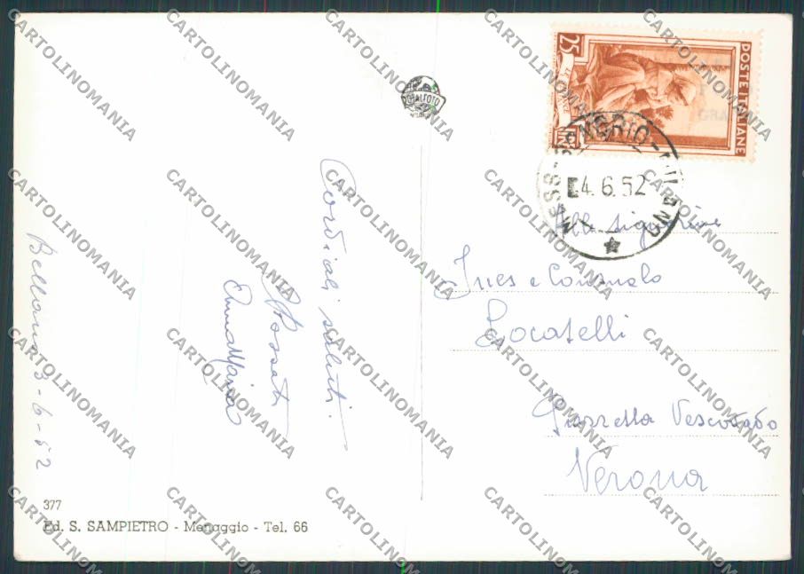 Lecco Bellano Panorama foto FG cartolina BB3359 – retro