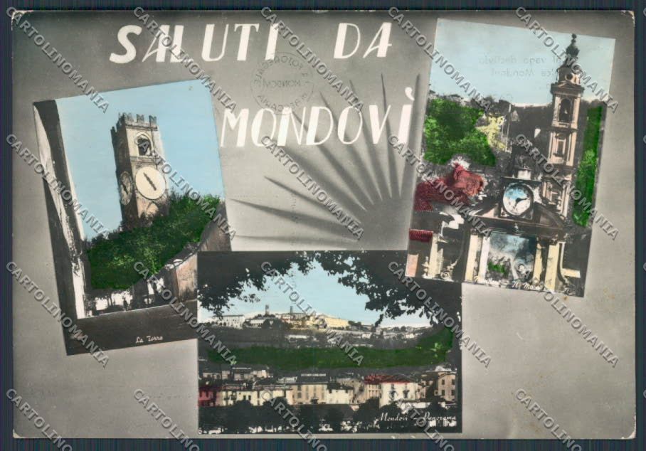 Cuneo Mondovì saluti da Vedutine foto FG cartolina BB3366 – fronte
