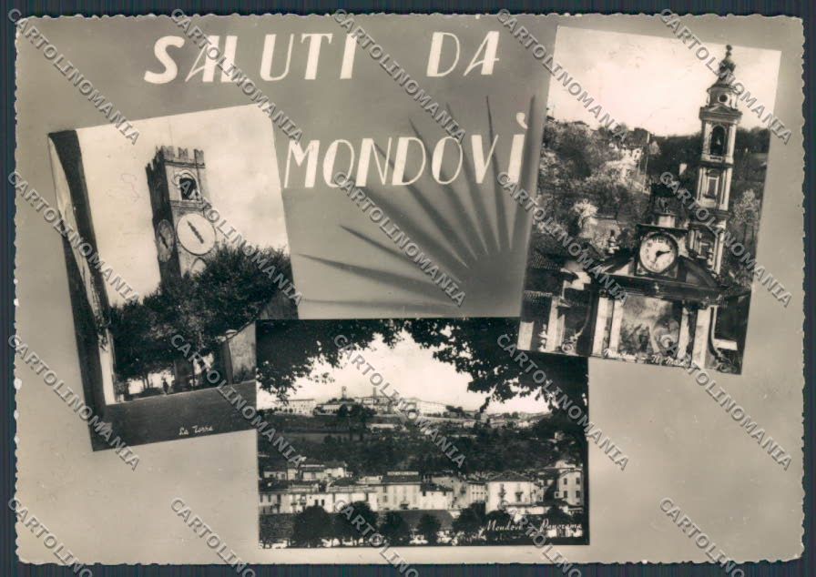Cuneo Mondovì saluti da Vedutine foto FG cartolina BB3369 – fronte