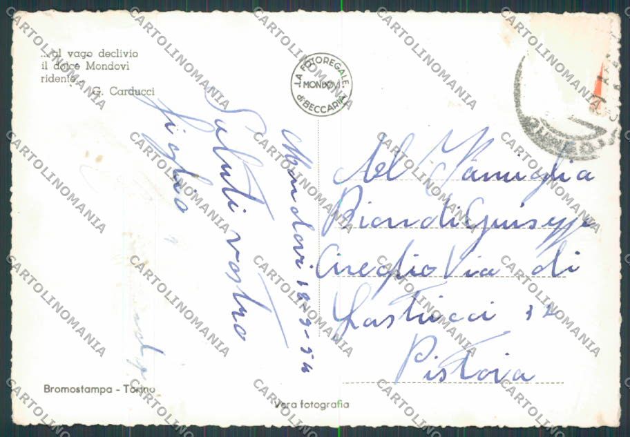 Cuneo Mondovì Panorama foto FG cartolina BB3373 – retro