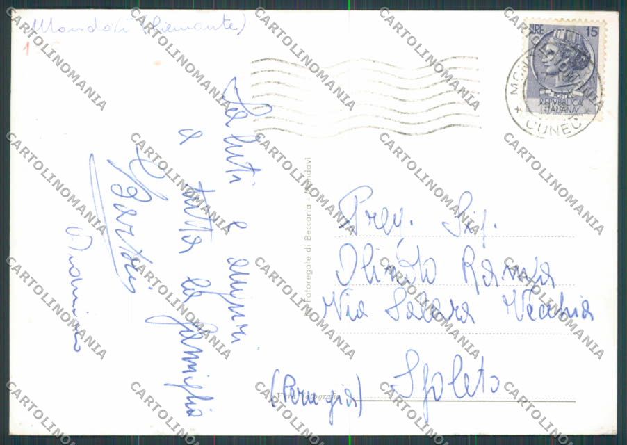 Cuneo Mondovì Panorama foto FG cartolina BB3374 – retro