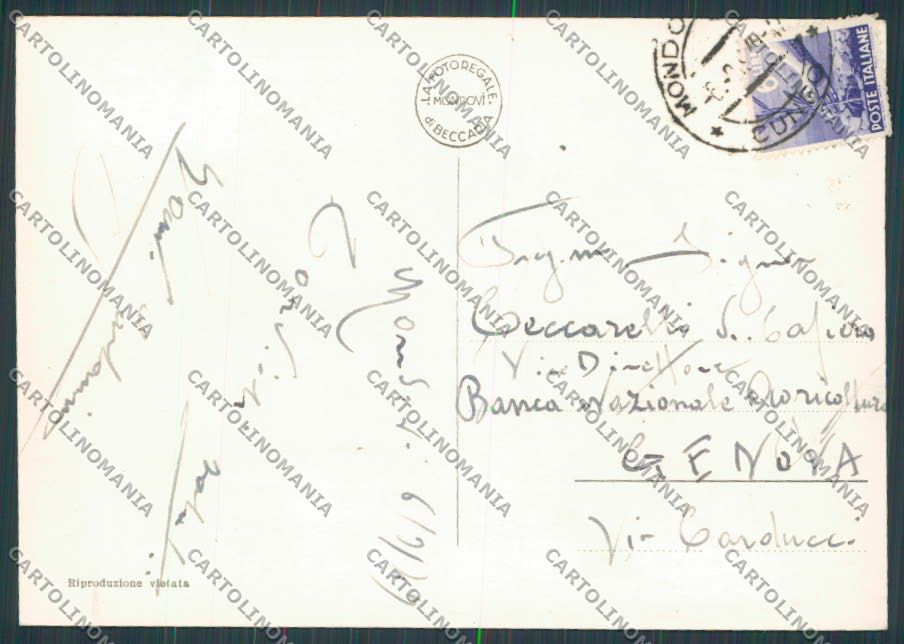 Cuneo Mondovì Convitto Civico foto FG cartolina BB3383 – retro