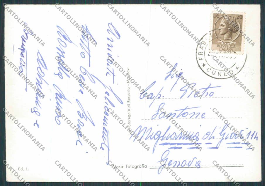 Cuneo Frabosa Soprana Panorama foto FG cartolina BB3389 – retro
