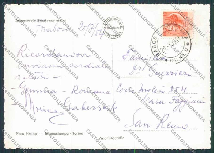 Cuneo Frabosa Soprana Panorama Hotel Excelsior foto FG cartolina BB3395 – retro