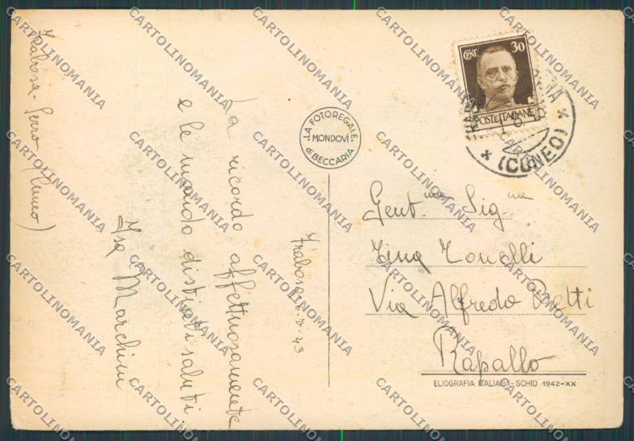 Cuneo Frabosa Soprana Panorama FG cartolina BB3403 – retro