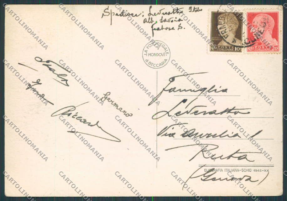 Cuneo Frabosa Soprana Panorama ABRASA FG cartolina BB3404 – retro
