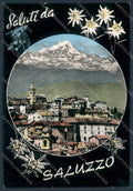Cuneo Saluzzo saluti da Panorama foto FG cartolina BB3406 – fronte