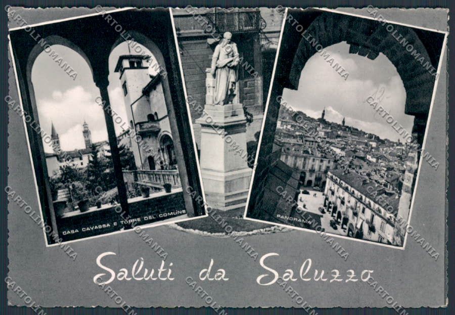 Cuneo Saluzzo saluti da Vedutine foto FG cartolina BB3407 – fronte