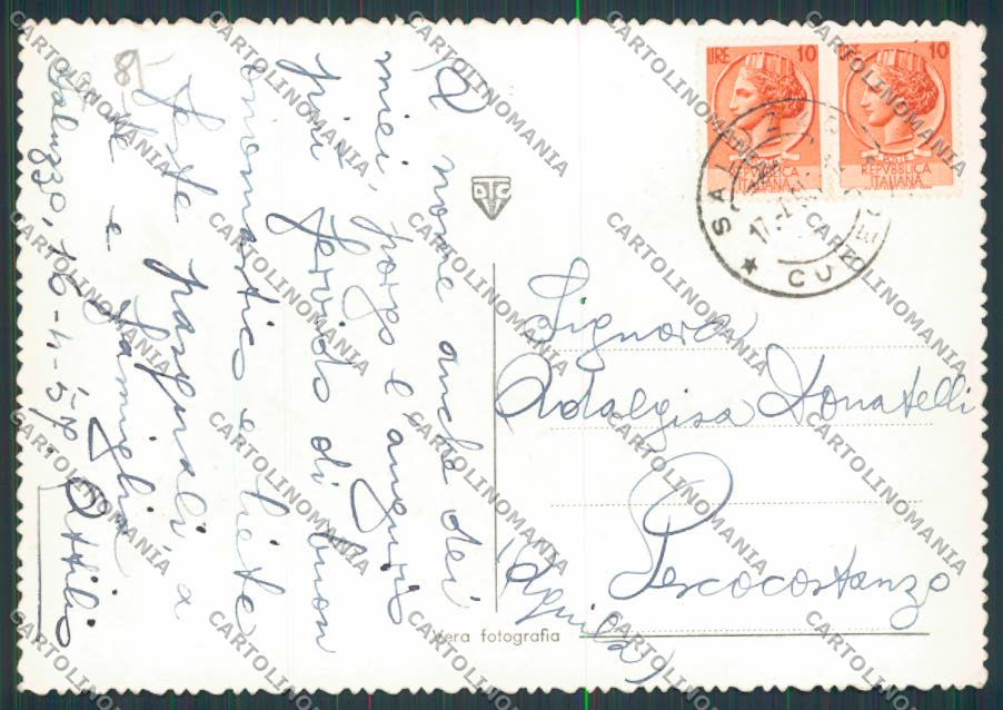 Cuneo Saluzzo Panorama foto FG cartolina BB3408 – retro