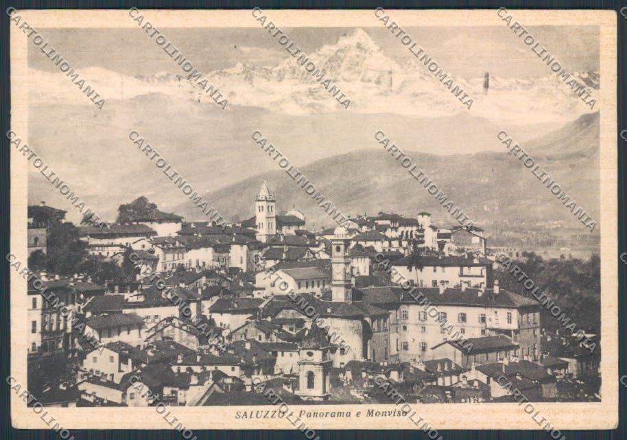 Cuneo Saluzzo Panorama Monviso FG cartolina BB3412 – fronte