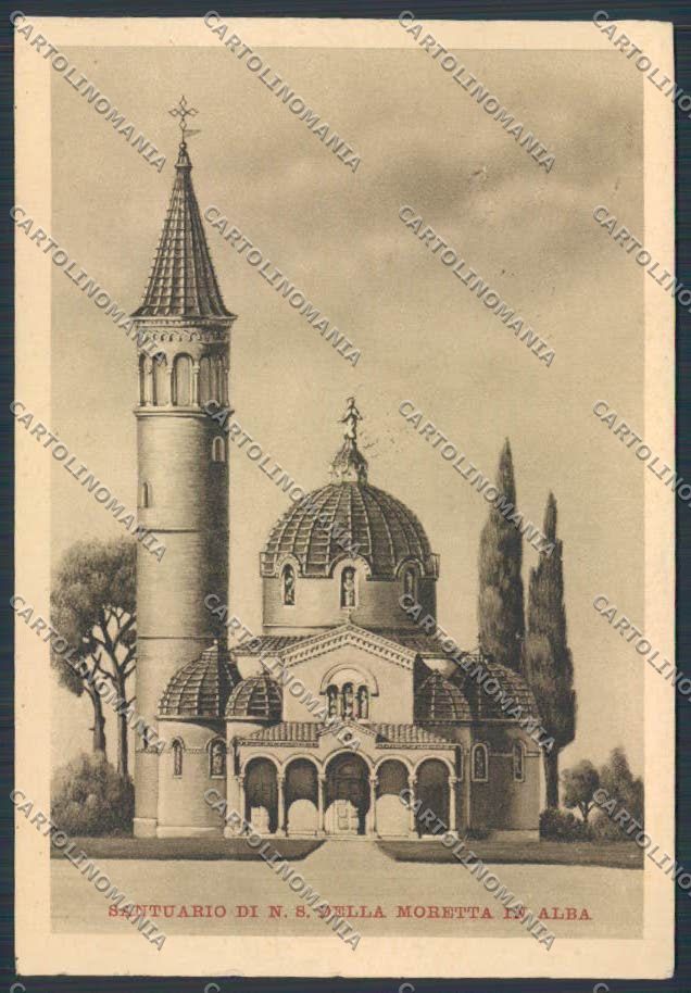 Cuneo Alba Santuario della Moretta PIEGHINA FG cartolina BB3426 – fronte