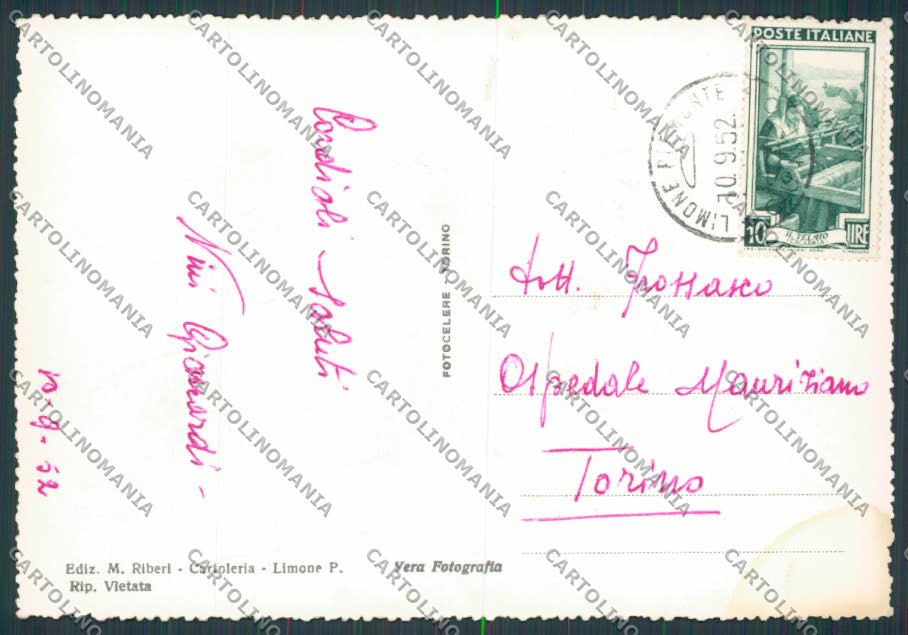 Cuneo Limone Piemonte Panorama foto FG cartolina BB3433 – retro