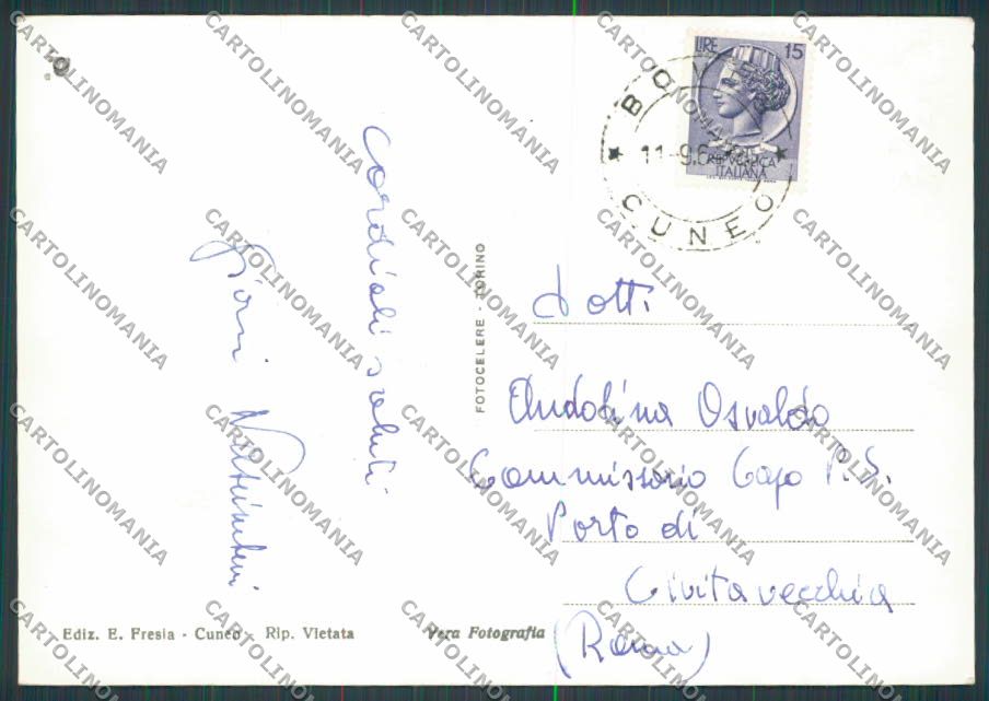 Cuneo Limone Piemonte Stazione foto FG cartolina BB3434 – retro