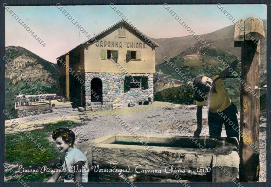 Cuneo Limone Piemonte Capanna Rifugio Chiara STRAPPO foto FG cartolina BB3436 – fronte