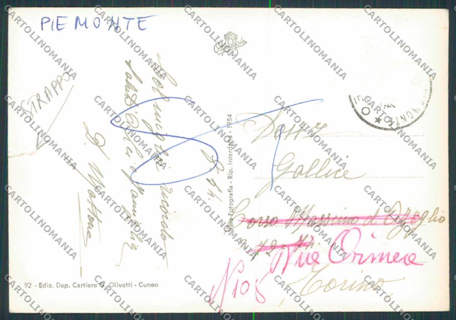 Cuneo Limone Piemonte Capanna Rifugio Chiara STRAPPO foto FG cartolina BB3436 – retro