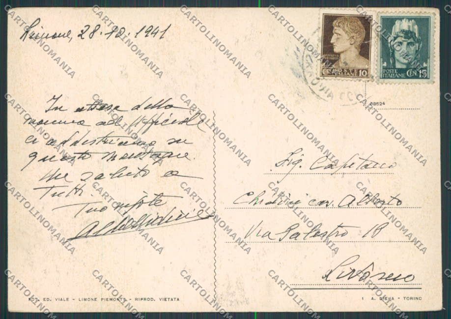 Cuneo Limone Piemonte Panorama FG cartolina BB3438 – retro