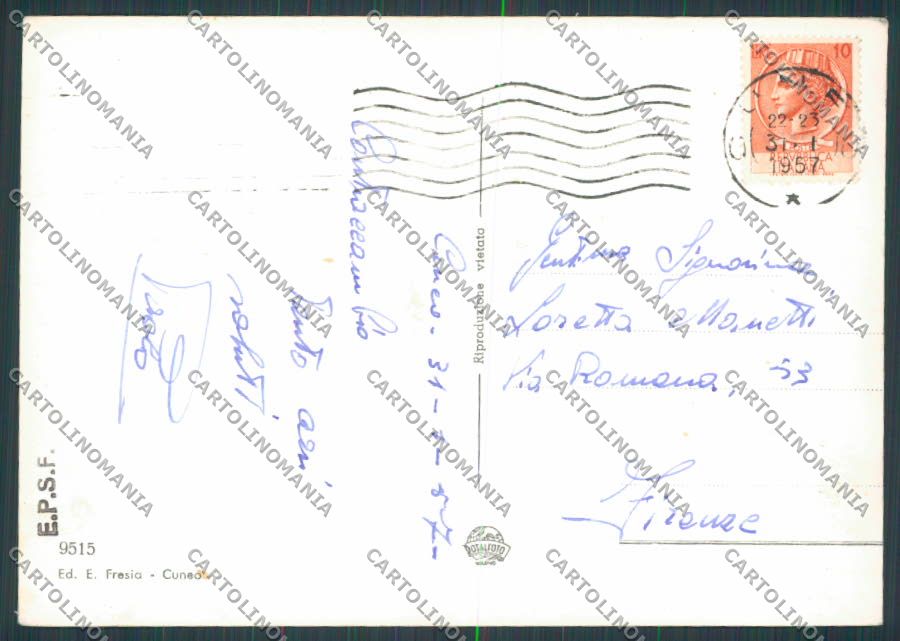 Cuneo Città saluti da foto FG cartolina BB3445 – retro