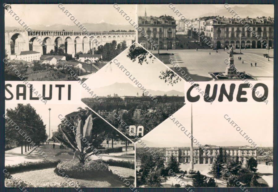 Cuneo Città saluti da foto FG cartolina BB3446 – fronte