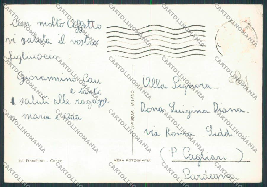 Cuneo Città saluti da foto FG cartolina BB3446 – retro