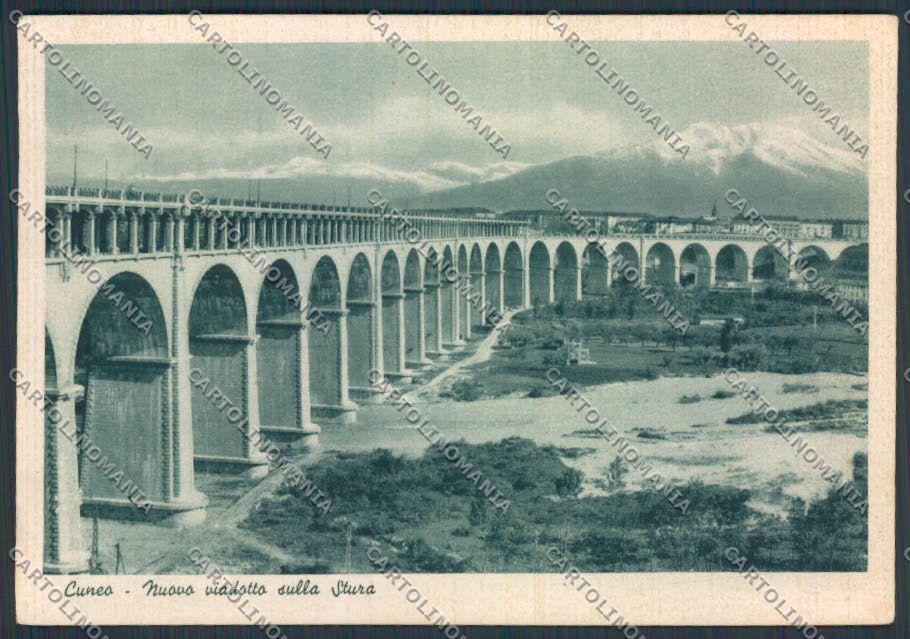 Cuneo Città Viadotto Stura FG cartolina BB3451 – fronte