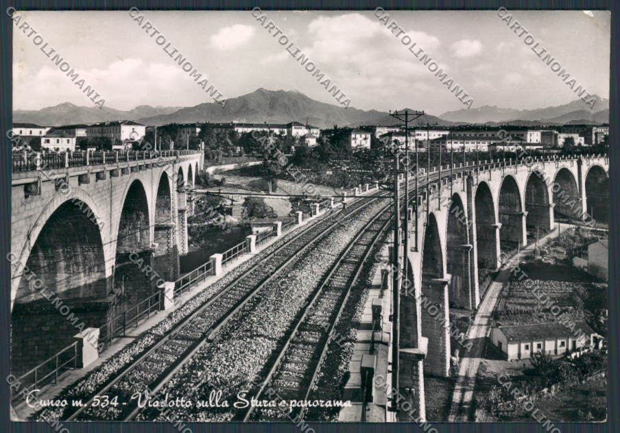Cuneo Città Viadotto Stura foto FG cartolina BB3456 – fronte
