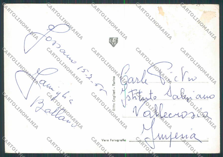 Cuneo Fossano saluti da foto FG cartolina BB3460 – retro