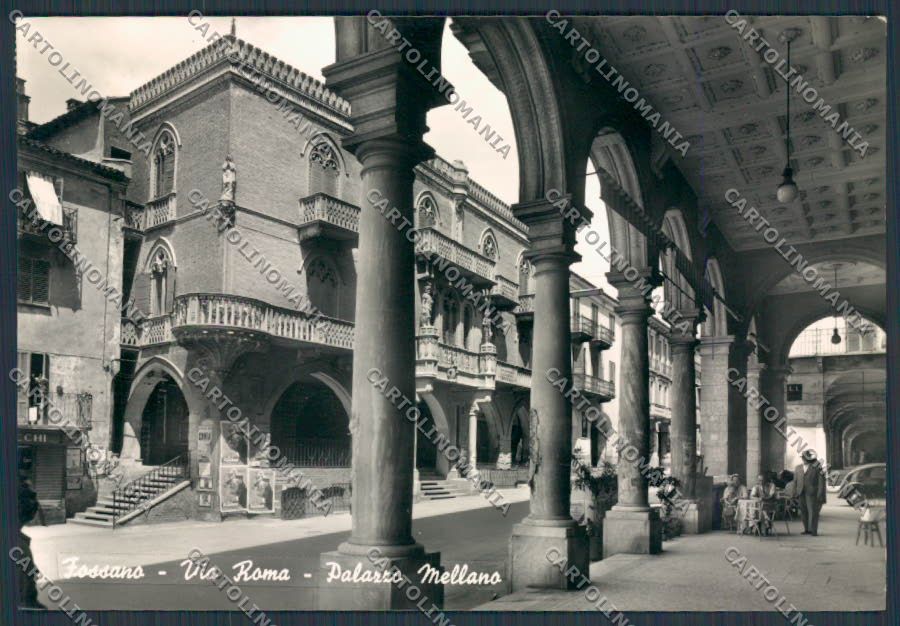 Cuneo Fossano Via Roma Palazzo Mellano foto FG cartolina BB3463 – fronte