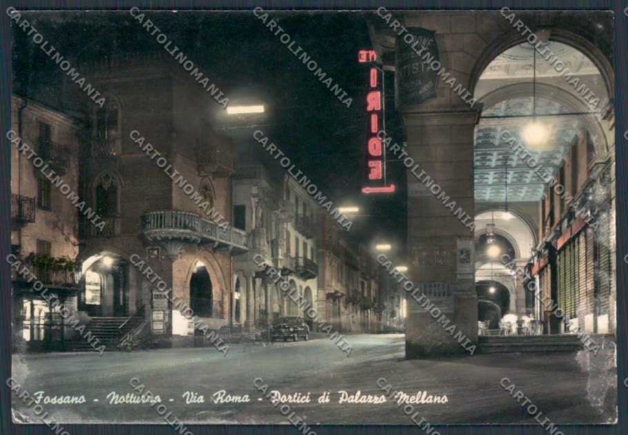 Cuneo Fossano Via Roma ABRASA foto FG cartolina BB3465 – fronte
