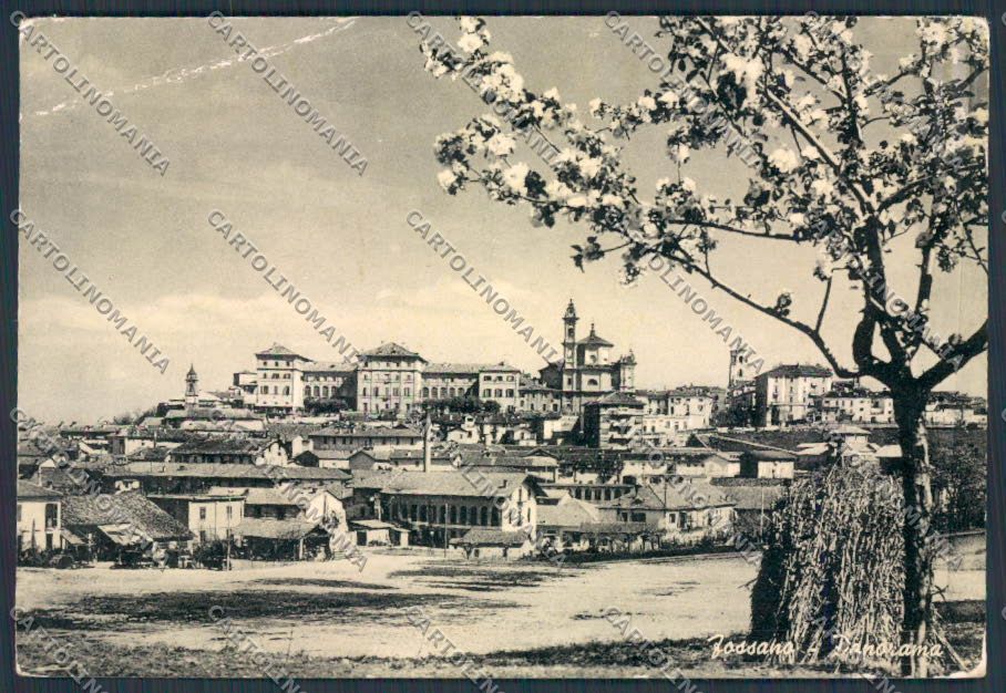 Cuneo Fossano Panorama PIEGA FG cartolina BB3466 – fronte