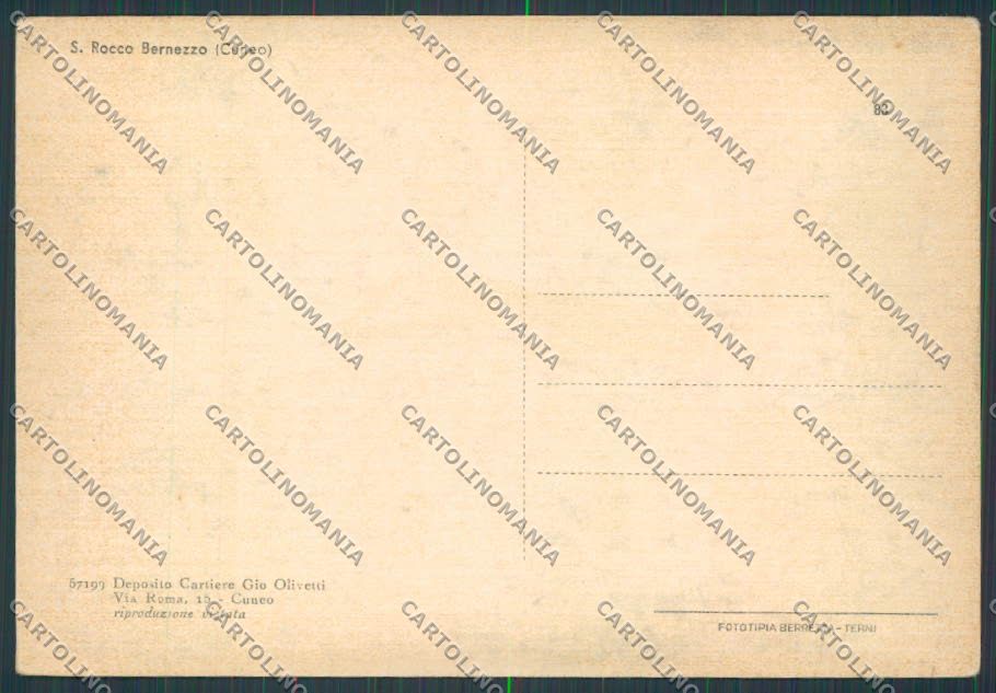 Cuneo San Rocco Bernezzo FG cartolina BB3478 – retro