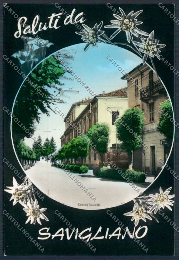 Cuneo Savigliano saluti da Caserma Trossarelli foto FG cartolina BB3512 – fronte