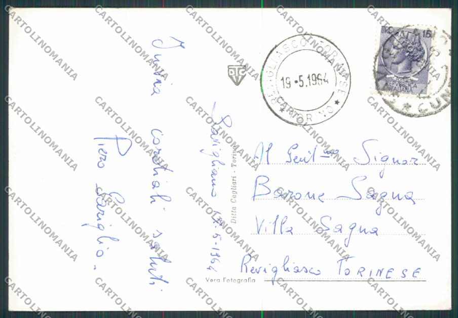 Cuneo Savigliano saluti da Caserma Trossarelli foto FG cartolina BB3512 – retro