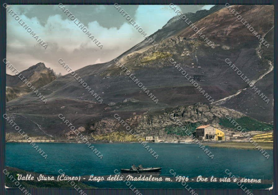 Cuneo Colle della Maddalena Lago foto FG cartolina BB3520 – fronte