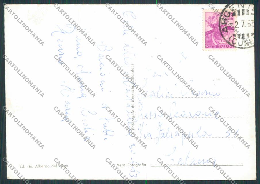 Cuneo Colle della Maddalena Lago foto FG cartolina BB3521 – retro