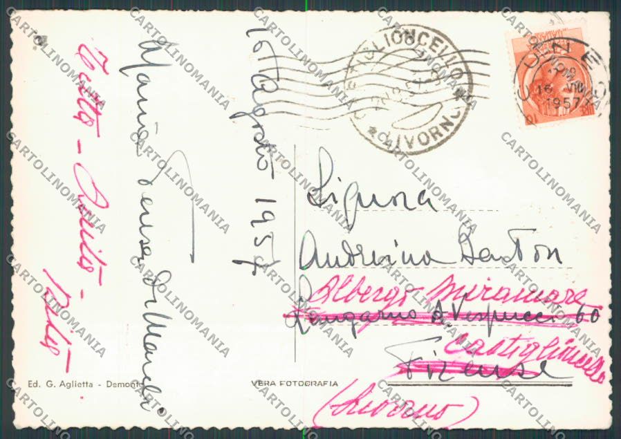 Cuneo Demonte Panorama foto FG cartolina BB3528 – retro